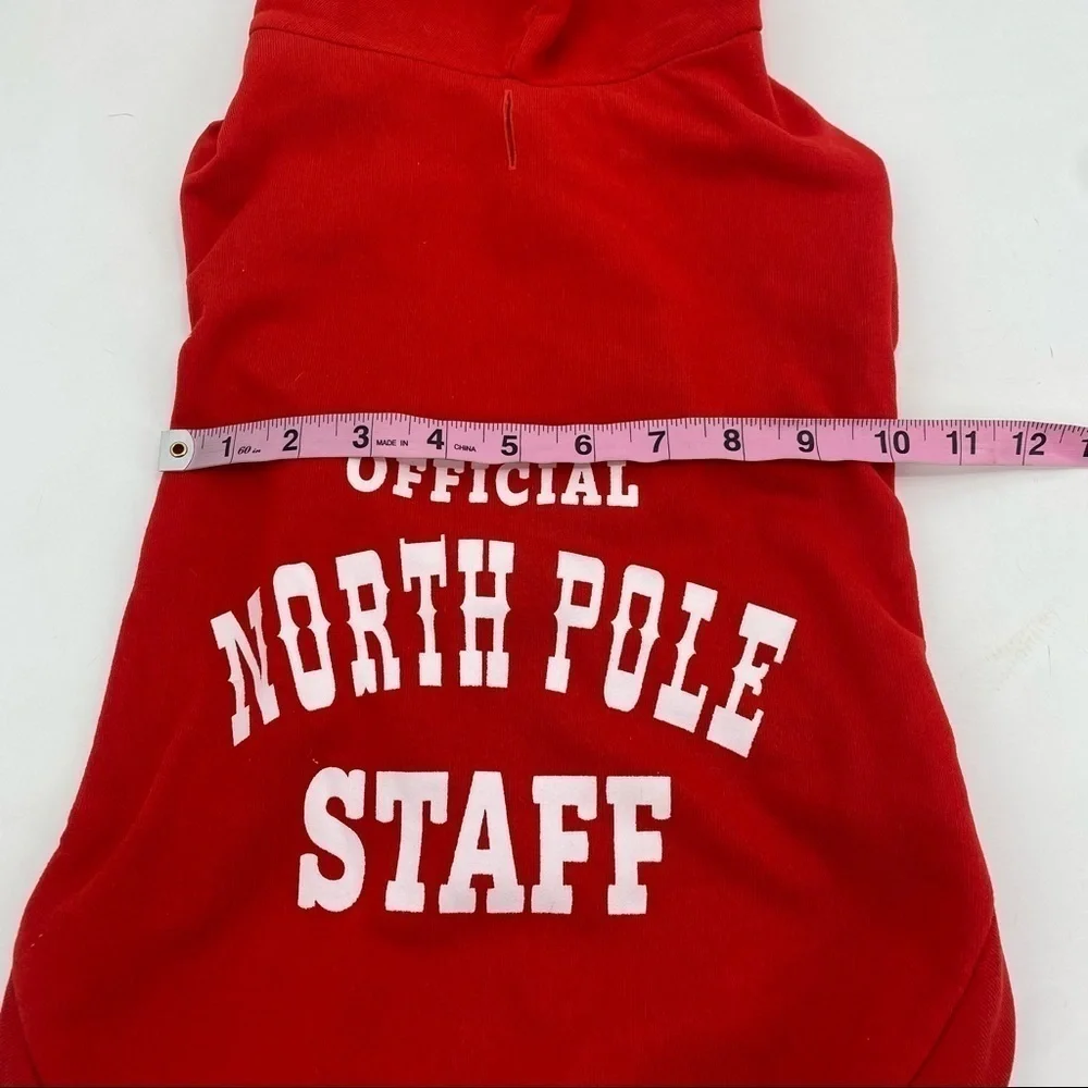 Dog Christmas hoodie red size medium